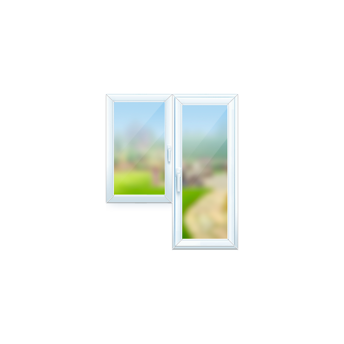 Балконный выход 2200x1600 мм 70-5 с форточкой двухкамерный белые