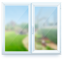 Окно ПВХ двухсекционное 1200х1500 мм 70-6 двухкамерное двойная ламинация